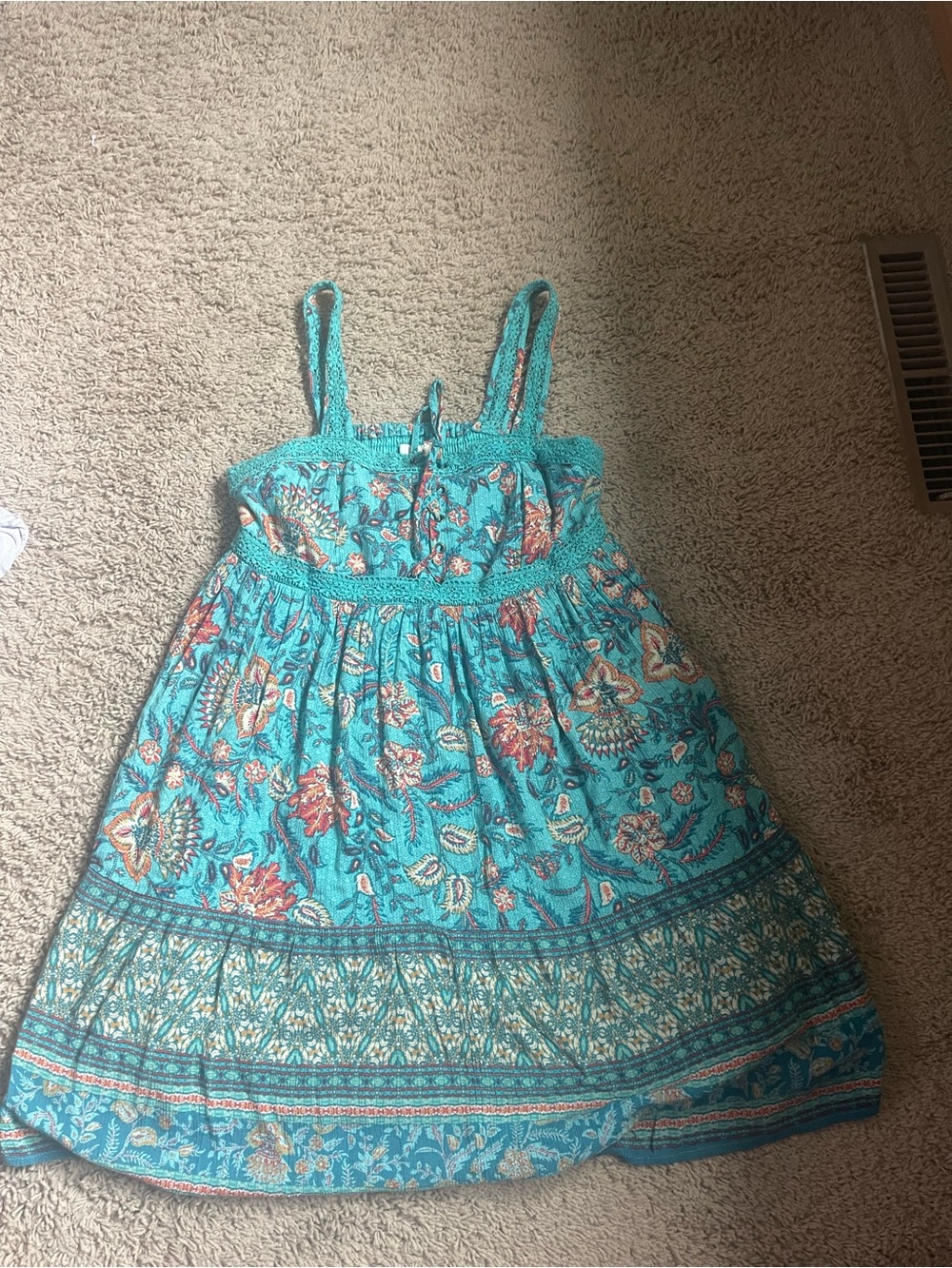 Maurices Turquoise Floral Sundress